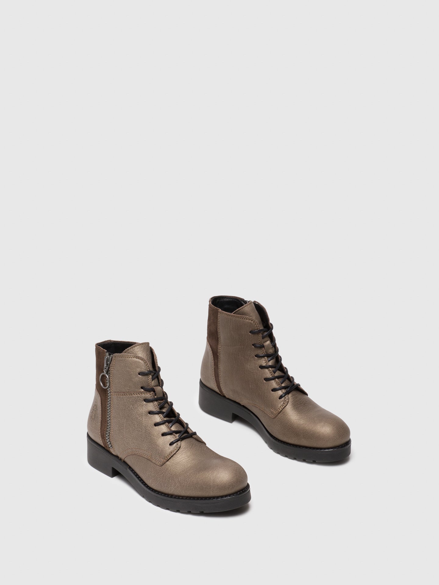 Fly London Botins com Fecho em Cinzento